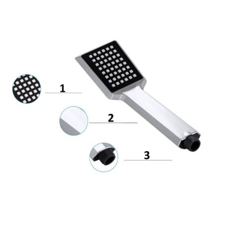 Elegantní chromová sprchová hlavice s držákem