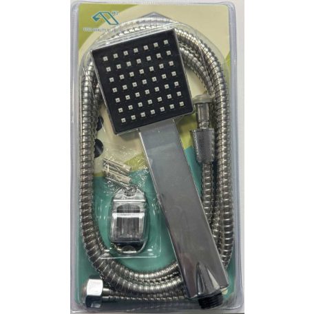 Elegantní chromová sprchová hlavice s držákem