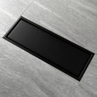 50 cm-ový nerezový podlahový odtok - matný černý