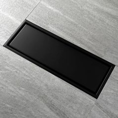 50 cm-ový nerezový podlahový odtok - matný černý