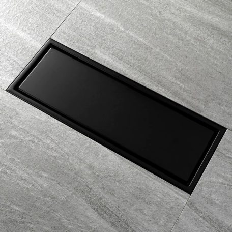 50 cm-ový nerezový podlahový odtok - matný černý