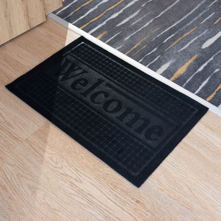60 cm x 40 cm černá rohožka s nápisem Welcome