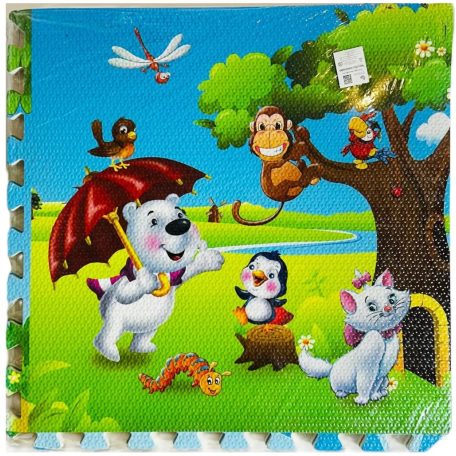 4 ks 60 cm x 60 cm pěnových podložek se vzorem zvířátek