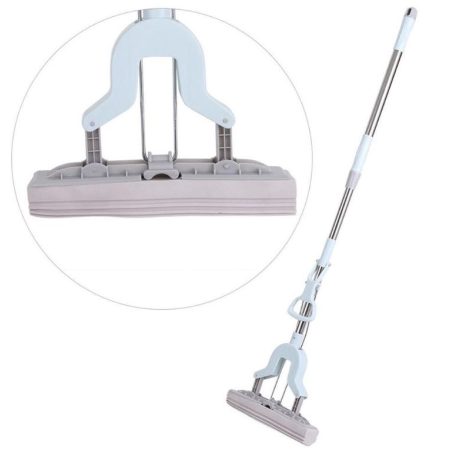 Ždímací houbový mop s teleskopickou rukojetí - 135 cm