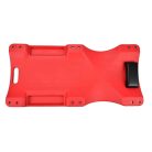 Plastoví dílenské lehátko s opěrkou krku s držákem na nářadí, 6 koleček - 46 cm x 102 cm