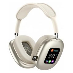   COOL Art bezdrátová sluchátka s displejem v šampaňské barvě