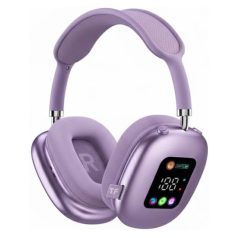   COOL Art bezdrátová sluchátka s displejem s displejem ve fialové barvě