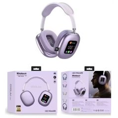   COOL Art bezdrátová sluchátka s displejem s displejem ve fialové barvě