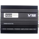 3800W 4/3/2-kanálový zesilovač do auta - V12