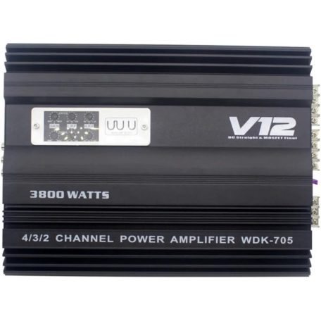 3800W 4/3/2-kanálový zesilovač do auta - V12