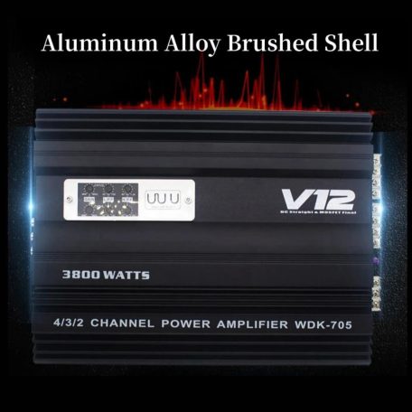 3800W 4/3/2-kanálový zesilovač do auta - V12