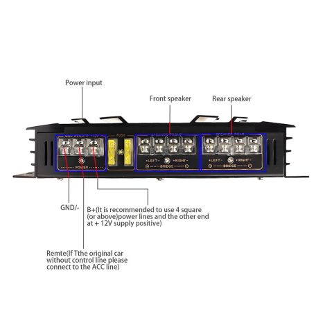 5800W 4/3/2-kanálový zesilovač do auta - C-266