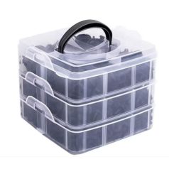   620-dílná sada autosvorek, plastová, univerzální, 16 různých modelů, černá barva