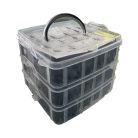 620-dílná sada autosvorek, plastová, univerzální, 16 různých modelů, černá barva