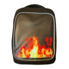 Černý batoh s programovatelnou obrazovkou (ovladatelnou z mobilního telefonu)