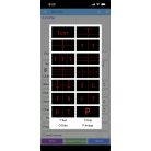 Černý batoh s programovatelnou obrazovkou (ovladatelnou z mobilního telefonu)