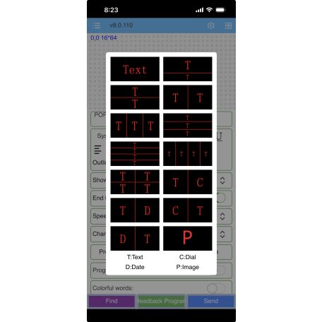 Černý batoh s programovatelnou obrazovkou (ovladatelnou z mobilního telefonu)