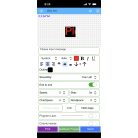 Černý batoh s programovatelnou obrazovkou (ovladatelnou z mobilního telefonu)