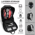 Černý batoh s LED očima