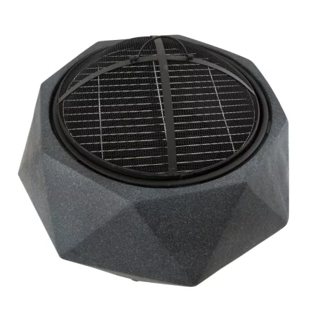 Exteriérový moderní gril a ohniště ve tvaru diamantu s mřížkovou střechou