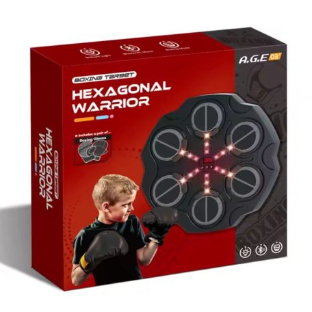 Nástěnný hudební boxerský terč + rukavice - Bluetooth, nabíjení přes USB, vestavěný reproduktor