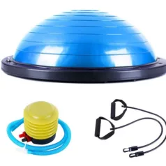   Balanční polomíč v modré barvě s expandérem a nožní pumpou - 58 cm