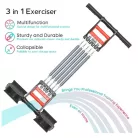3 v 1-ním fitness expandér s 5 pružinami a ergonomickými rukojeťmi