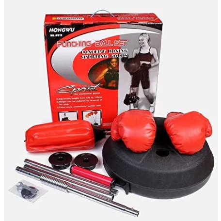 Nafukovací boxovací pytel s rukavicemi - 150 cm