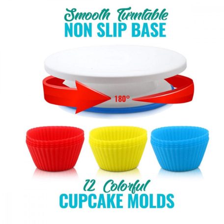  106-dílný stojan na dort a sada na zdobení