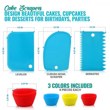  106-dílný stojan na dort a sada na zdobení