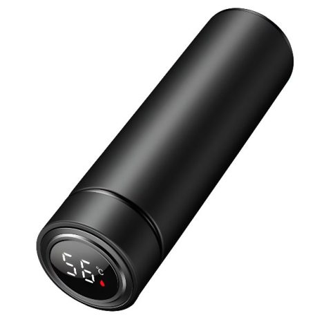 Smart termohrnek z nerezavějící oceli s LCD displejem - 480 ml