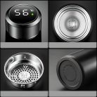 Smart termohrnek z nerezavějící oceli s LCD displejem - 480 ml