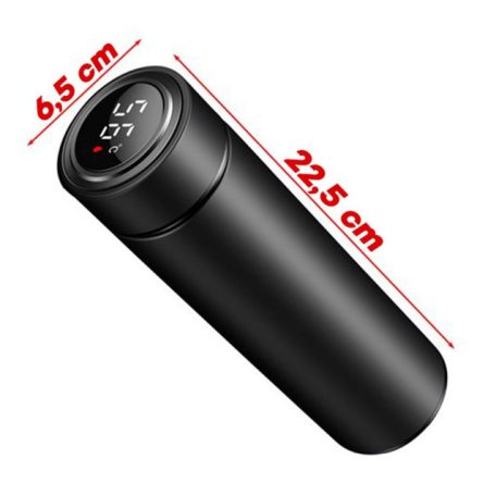 Smart termohrnek z nerezavějící oceli s LCD displejem - 480 ml