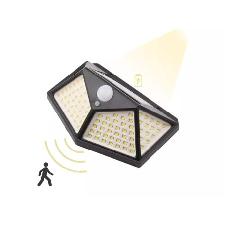 100 LED sluneční solární pouliční světlo se senzorem pohybu